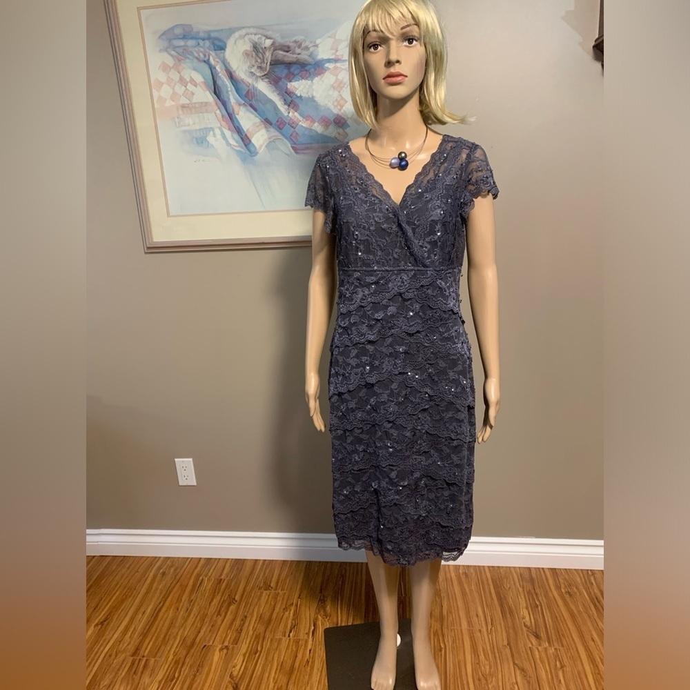 Marina brand dress, gray, medium